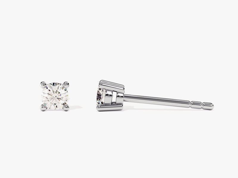 14k Gold Round Cut Moissanite Stud Earrings (0.25 ct tw)