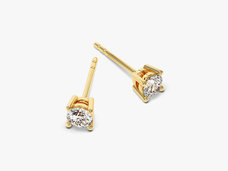 14k Gold Round Cut Lab Grown Diamond Stud Earrings (0.50 ct tw)