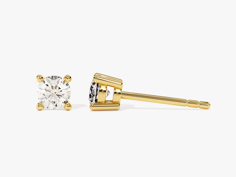 14k Gold Round Cut Moissanite Stud Earrings (0.50 ct tw)