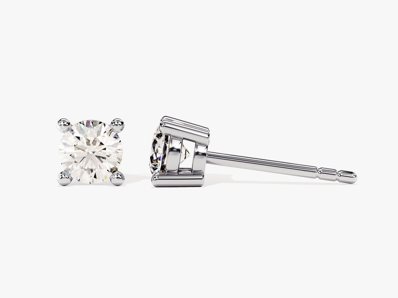 14k Gold Round Cut Lab Grown Diamond Stud Earrings (0.75 ct tw)