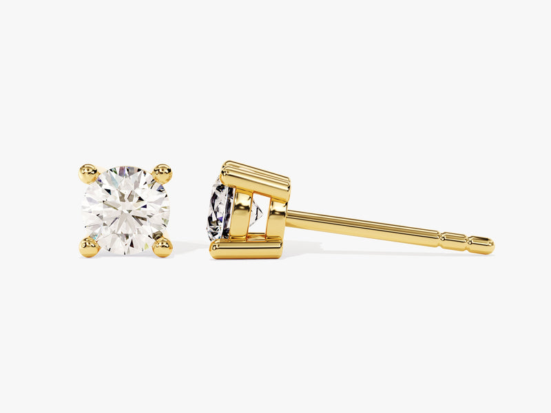 14k Gold Round Cut Lab Grown Diamond Stud Earrings (0.75 ct tw)