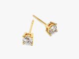 14k Gold Round Cut Lab Grown Diamond Stud Earrings (0.75 ct tw)