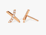 14k Gold Kiss Stud Earrings