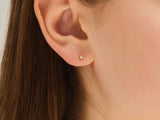 14k Gold Minimalist Star Stud Earrings