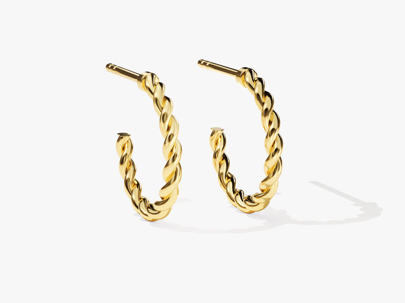 14k Gold Petite Twist Earrings