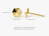 14k Gold Pyramid Stud Earrings