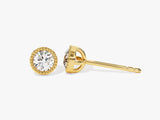 14k Gold Milgrain Bezel Lab Grown Diamond Stud Earrings (0.50 ct tw)