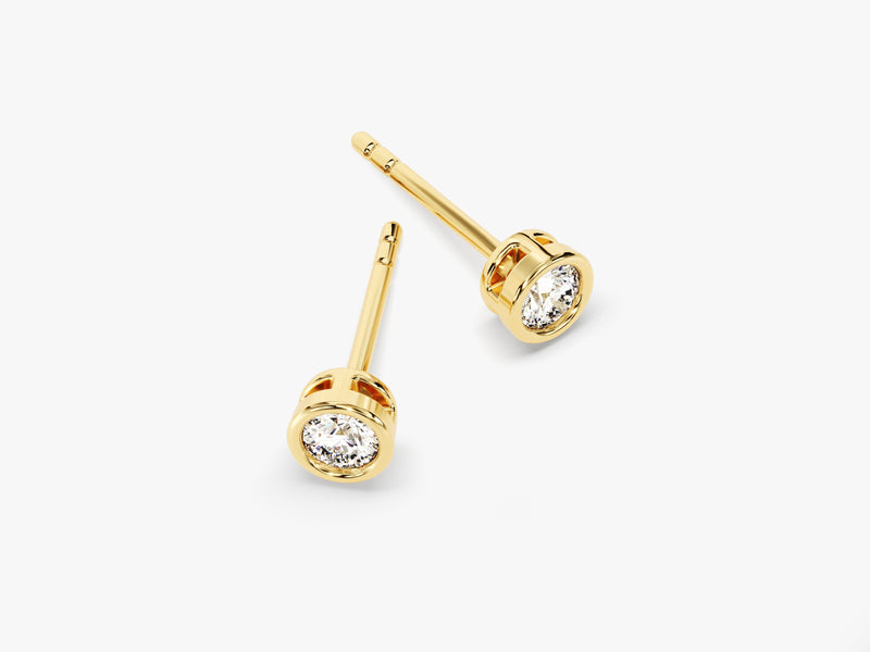 14k Gold Bezel Set Lab Grown Diamond Stud Earrings (0.20 ct tw)