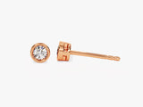 14k Gold Bezel Set Lab Grown Diamond Stud Earrings (0.20 ct tw)