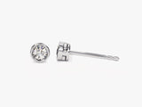 14k Gold Bezel Set Moissanite Stud Earrings (0.20 ct tw)