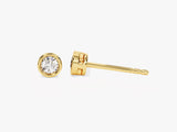 14k Gold Bezel Set Lab Grown Diamond Stud Earrings (0.20 ct tw)