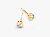 14k Gold Bezel Set Lab Grown Diamond Stud Earrings (0.30 ct tw)