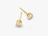 14k Gold Bezel Set Moissanite Stud Earrings (0.30 ct tw)