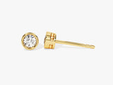 14k Gold Bezel Set Lab Grown Diamond Stud Earrings (0.30 ct tw)