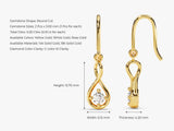 14k Gold Infinity Diamond Drop Earrings