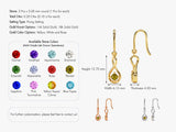 Infinity Birthstone Drop Earrings - Gold Vermeil