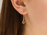 Infinity Birthstone Drop Earrings in 14k Solid Gold