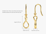 14k Gold Infinity Drop Earrings