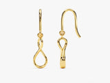 14k Gold Infinity Drop Earrings