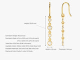 14k Gold Quartet Drop Earrings