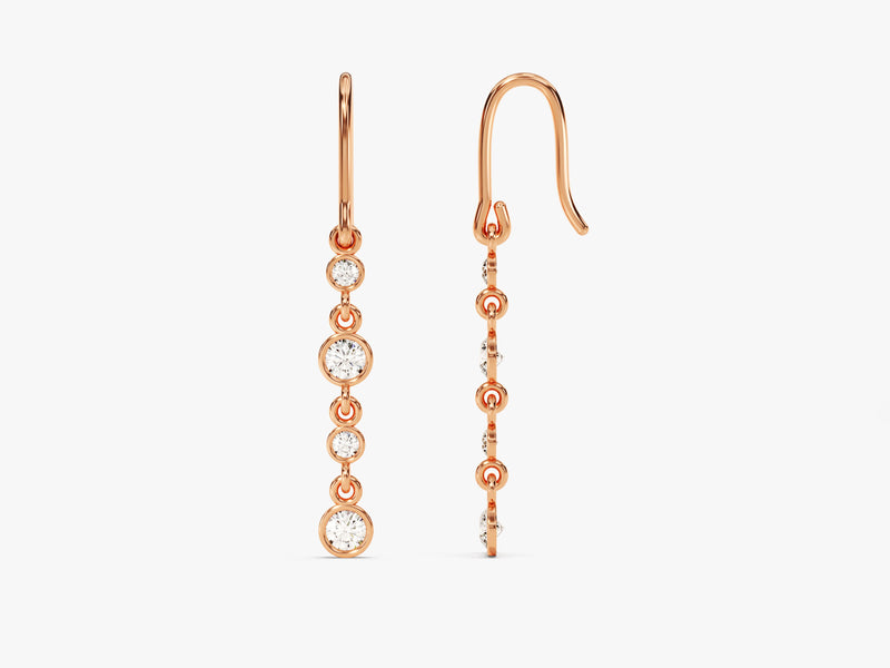 14k Gold Quartet Drop Earrings