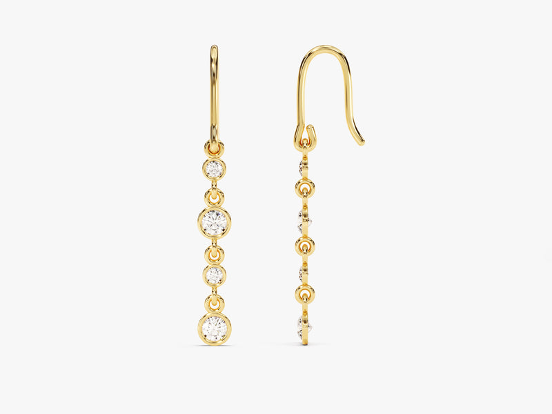 14k Gold Quartet Drop Earrings