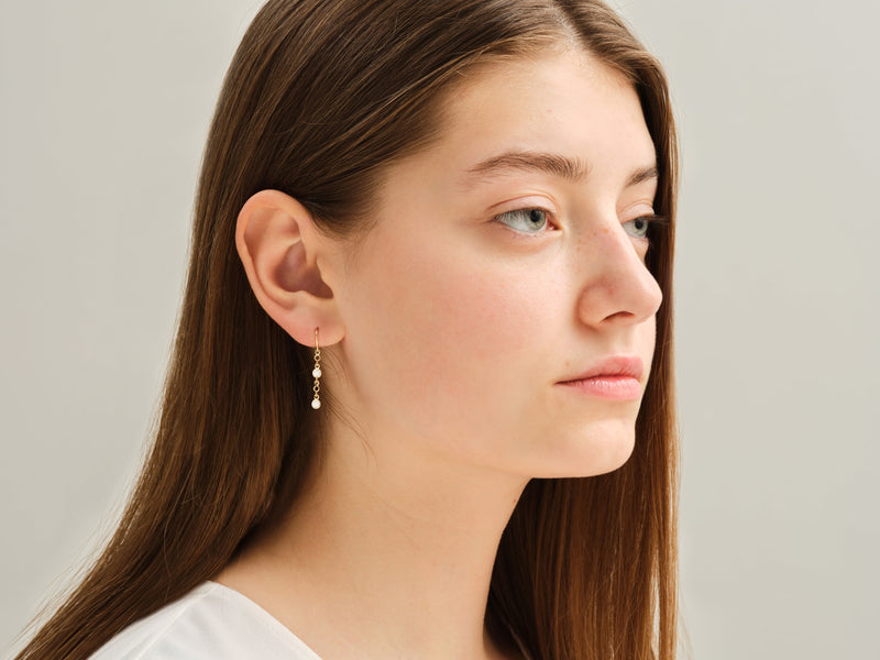 14k Gold Quartet Drop Earrings