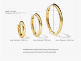 14k Gold Medium Plain Hoop Earrings