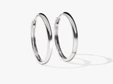 14k Gold Large Plain Hoop Earrings