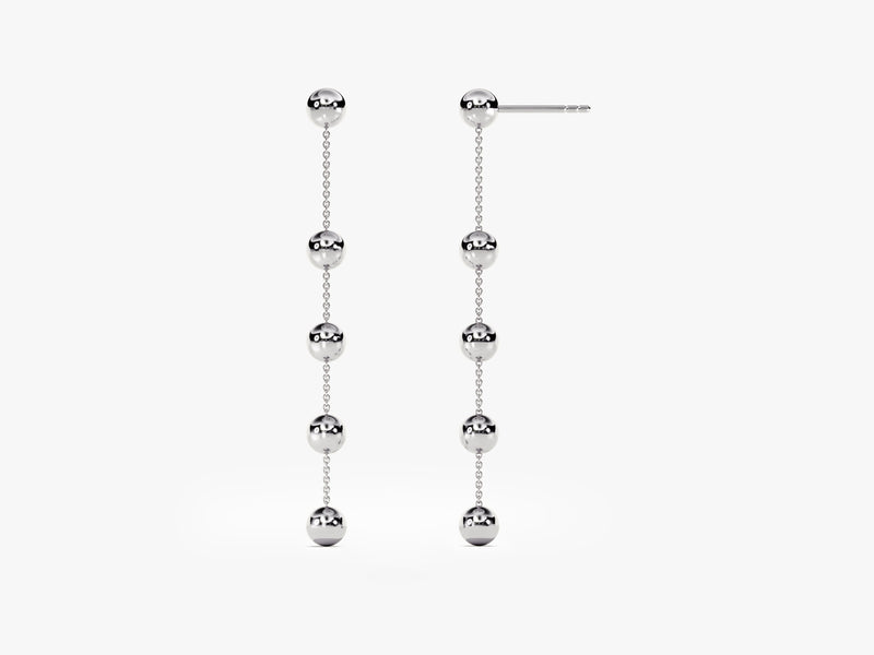 14k Gold Ball Drop Earrings