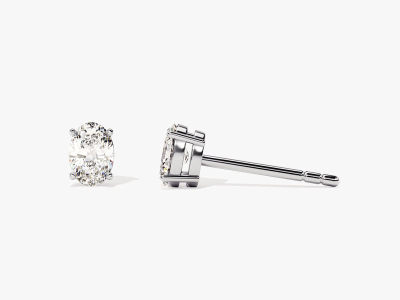 14k Gold Oval Cut Lab Grown Diamond Stud Earrings (0.50 ct tw)