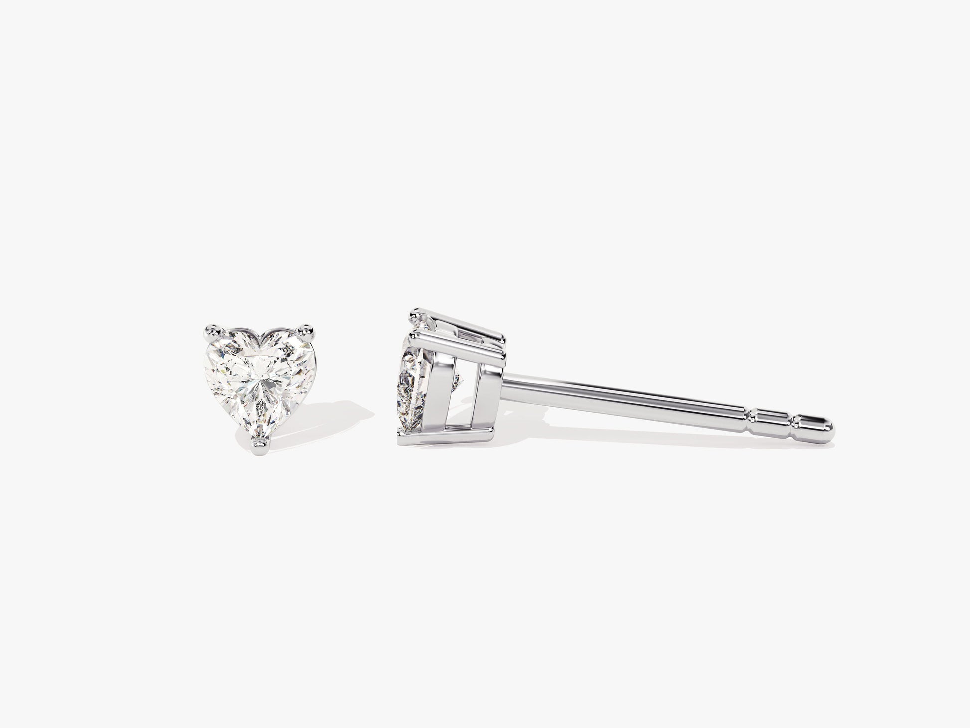 14k Gold Heart Cut Lab Grown Diamond Stud Earrings (0.25 ct tw)