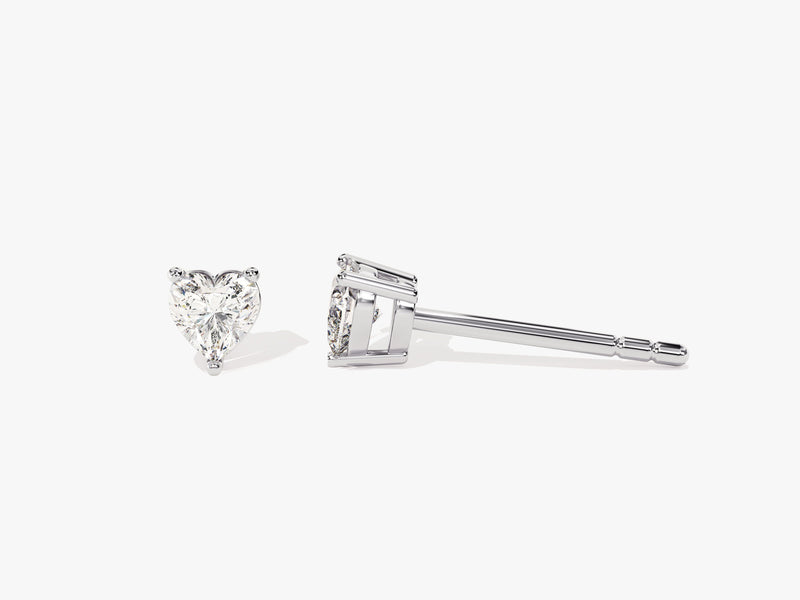 14k Gold Heart Cut Moissanite Stud Earrings (0.25 ct tw)