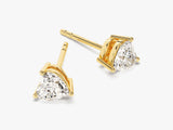 14k Gold Heart Cut Lab Grown Diamond Stud Earrings (1.00 ct tw)