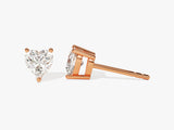 14k Gold Heart Cut Lab Grown Diamond Stud Earrings (1.00 ct tw)