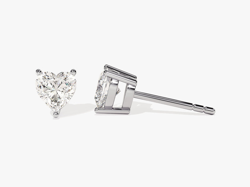 14k Gold Heart Cut Lab Grown Diamond Stud Earrings (1.00 ct tw)