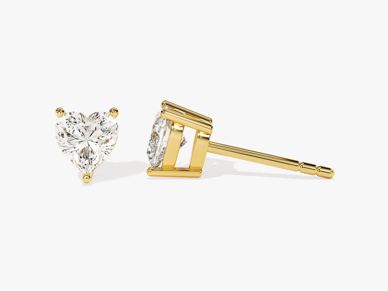 14k Gold Heart Cut Lab Grown Diamond Stud Earrings (1.00 ct tw)