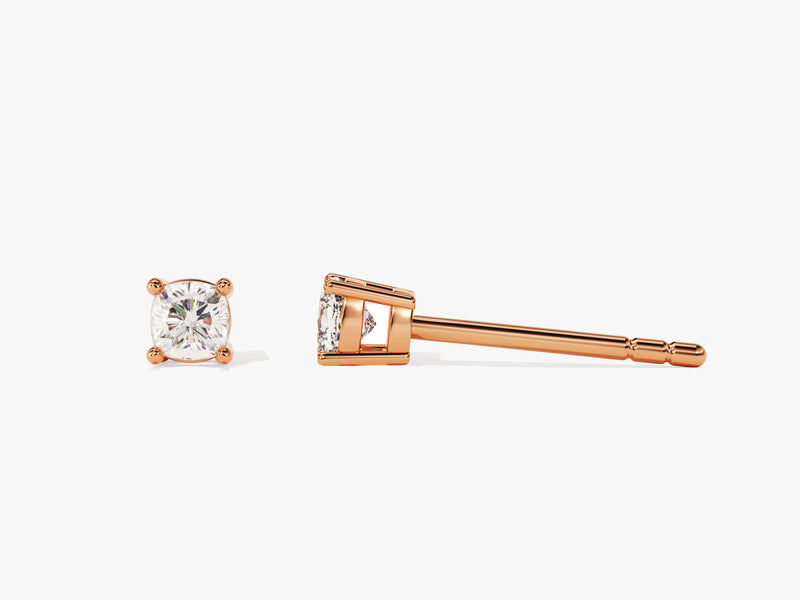 14k Gold Cushion Cut Lab Grown Diamond Stud Earrings (0.25 ct tw)