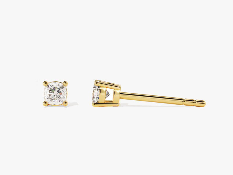 14k Gold Cushion Cut Moissanite Stud Earrings (0.25 ct tw)