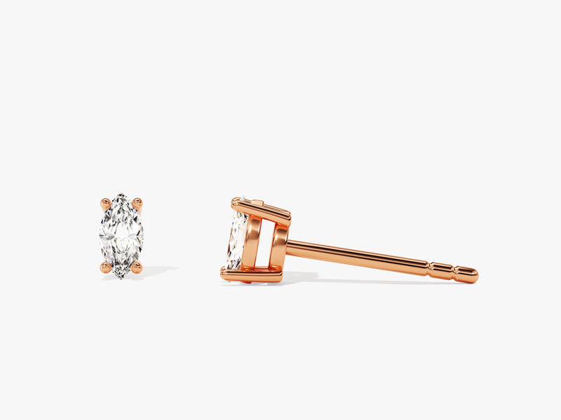 14k Gold Marquise Cut Lab Grown Diamond Stud Earrings (0.25 ct tw)