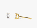 14k Gold Marquise Cut Moissanite Stud Earrings (0.25 ct tw)