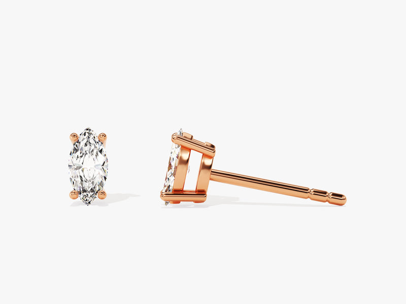 14k Gold Marquise Cut Lab Grown Diamond Stud Earrings (0.50 ct tw)