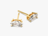 14k Gold Marquise Cut Moissanite Stud Earrings (1.00 ct tw)