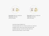 14k Gold Radiant Cut Moissanite Stud Earrings (0.50 ct tw)