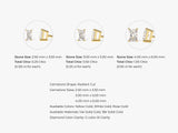 14k Gold Radiant Cut Moissanite Stud Earrings (0.25 ct tw)