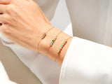 Bezel Set Round Birthstone Family Bracelet  - Gold Vermeil