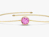 Bezel Set Birthstone Bracelet - Gold Vermeil