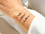 Baguette Cut Birthstone Bracelet in 14k Solid Gold