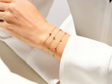 Bezel Set Birthstone Station Bracelet - Gold Vermeil