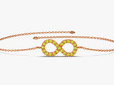 Infinity Birthstone Bracelet - Gold Vermeil